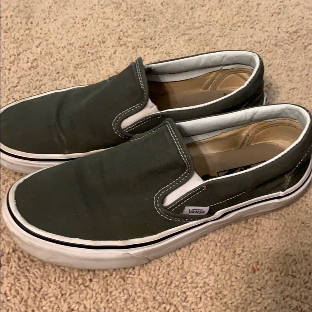 GRAY SLIP ON VANS